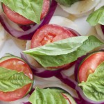 Veggie Stackers - Tomatoes, Fresh Mozzarella, Fresh Basil and Red Onion
