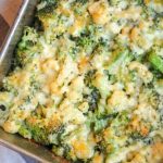This low carb broccoli cauliflower casserole is a fantastic holiday recipe for post bariatric surgery patients! No rice needed! Approved for Gastric Bypass, Gastric Sleeve and Duodenal Switch after the healing diets of weight loss surgery. #wlsholidays #gastricsleeveholidays #gastricbypassholidays #gastricsleeverecipes #gastricbypassrecipes #christmas