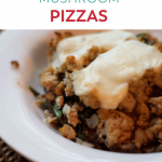 Pinterest image for portabello mushroom pizza