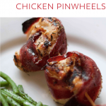 Pinterest image for turkey bacon pinwheels