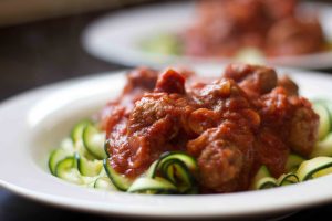 Fall Inspired Turkey Sausage Tomato Sauce (with Zoodles) | WLS Recipes | FoodCoach.Me
