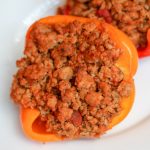 These Italian Stuffed Peppers really are SO simple! Packed with protein, low in carbs (no rice) means they fit perfectly in the Gastric Sleeve or Bypass Diet! #gastricsleevediet #gastricbypassdiet #gastricsleeverecipes #gastricbypassrecipes #norice