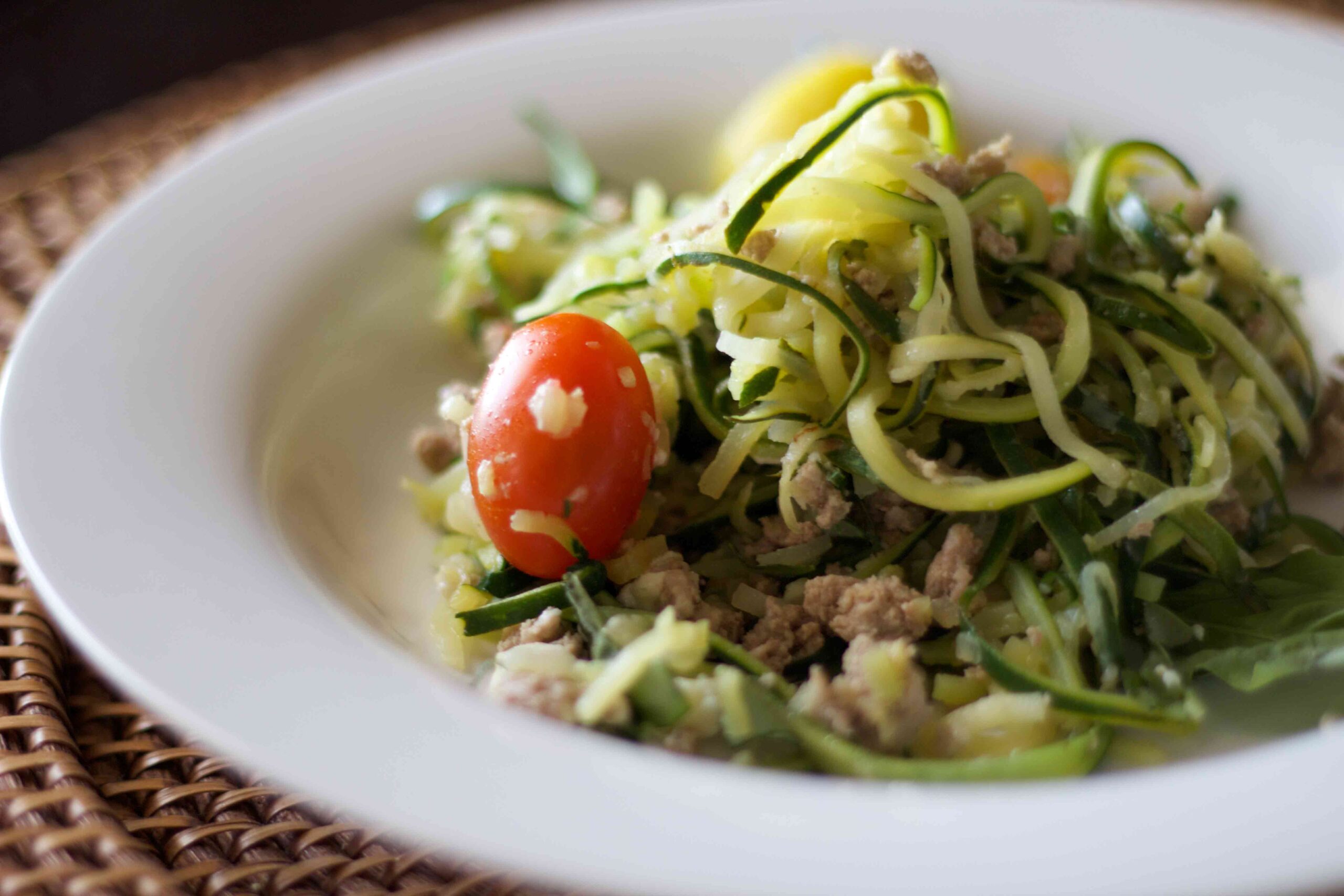 lemon zucchini pasta. low carb and bariatric friendly!