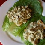 Pesto Chicken Salad Lettuce Wraps - great for bariatric living!