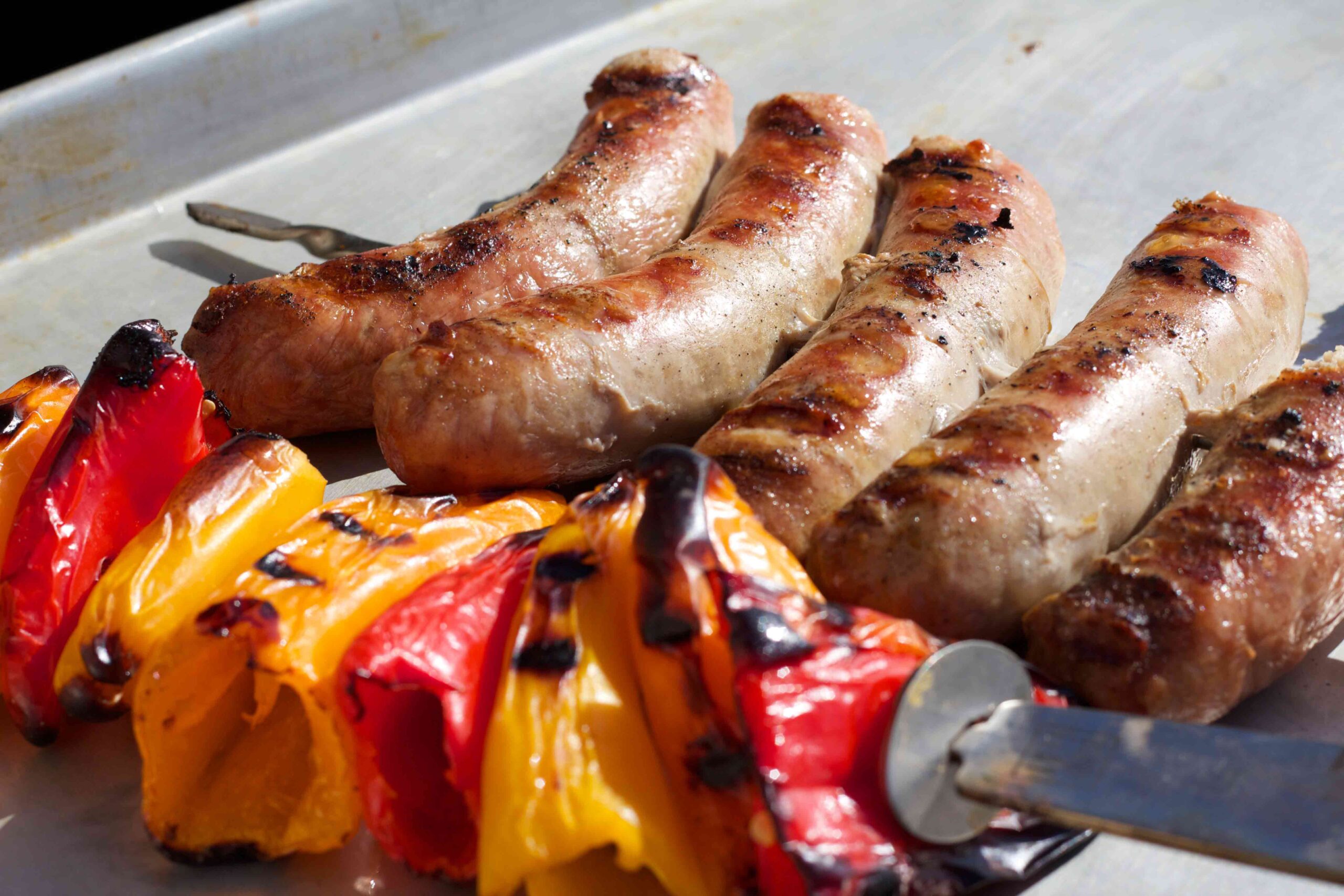 Grilled Sausage and Pepper Skewers | WLS Recipes | FoodCoach.Me