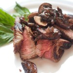 Sliced Steak with Mushrooms. Low carb and weight loss surgery recipes at www.foodcoach.me