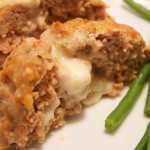 Turkey Sausage Meatloaf (stuffed with mozzarella). Low carb, bariatric friendly recipes at www.foodcoach.me