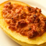 Spaghetti Squash Baked Lasagna - no pasta! Bariatric Friendly Recipes at www.foodcoach.me