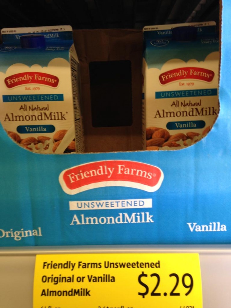 unsweetened almond milk from Aldi low calorie for bariatric protein shakes
