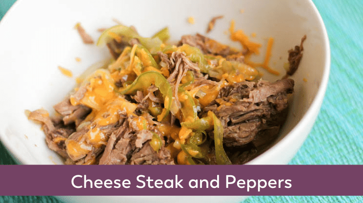 cheese steak and peppers