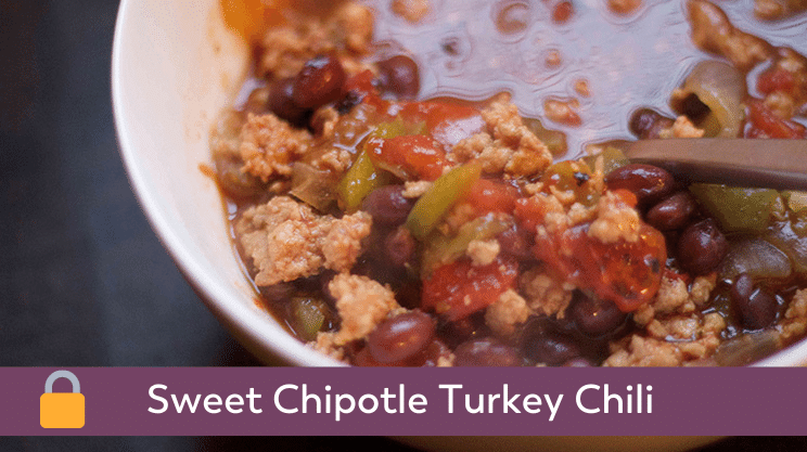 sweet chipotle turkey chili 