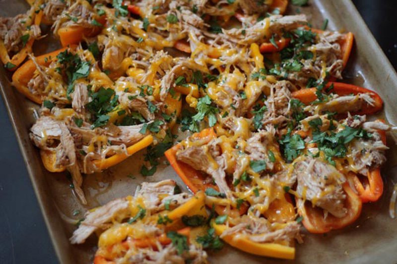 Slow Cooker Pork Carnita "Nachos" WLS Recipes Bariatric Food Coach