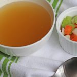 Aromatics Chicken Broth - take simple everyday chicken broth and add extra flavor to keep you post-op weight loss surgery liquid diet more doable! Simple additions that don't change the texture but give the flavor new life will keep you happy during your healing diet! #wls #postop #wlsliquid #sleeve #bypass