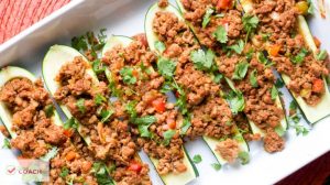 Turkey Taco Zucchini Boats | WLS Recipes | FoodCoach.Me