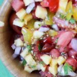 It is amazing what a fun TOPPING can do to liven up your protein! After weight loss surgery, chicken, beef, pork and fish can get boring. It doesn't have to be! Keep it exciting with a fresh tropical tomato salsa! #wls #wlsrecipes #vsg #rny #gastricbypassrecipes #gastricsleeverecipes