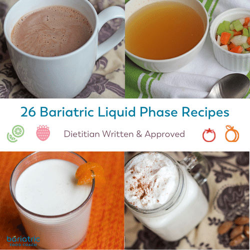 26 liquid diet recipes for the liquid phase after gastric sleeve or bypass or duodenal switch