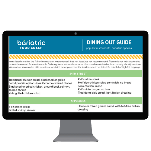 Bariatric Dining Out Guide Updated Bariatric Food Coach