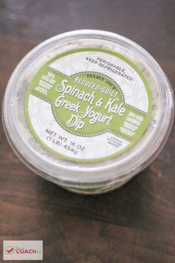 Bariatric Product Review for Spinach and Kale Greek Yogurt Dip from Trader Joe's! Low calorie and delicious option for a post-op sleeve, bypass, band or DS patient. Take it to a party or enjoy it yourself! #rny #vsg #sleeve #bypass #wlsrecipes #bariatric #productreview