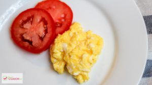 Scrambled Eggs with Tomatoes for an easy bariatric friendly breakfast. #wlsbreakfast