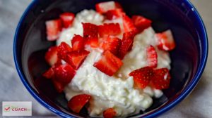 Breakfast ideas after bariatric surgery. Cottage cheese and berries! Berries are the lowest sugar fruit and pairs well with cottage cheese.