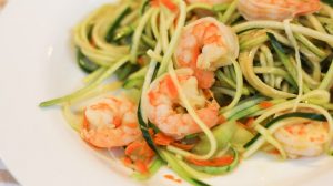 Asian shrimp zucchini pasta for weight loss surgery patients