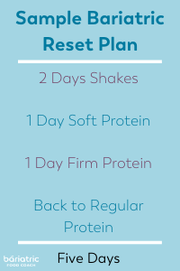 Bariatric Surgery Reset Diet Plan Sample Day 