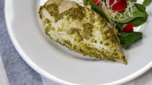 You will love this basic and easy Instant Pot Recipe for pesto chicken! A high protein, bariatric surgery friendly recipe ready in minutes and super moist to keep you comfortable. I love the fresh Pesto from Costco! #bariatricsurgery #instantpot #bariatricinstantpot #weightlosssurgery #gastricsleeverecipes #gastricbypassrecipes