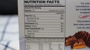 Nutrition label for Caramel Crunch Protein Bar with high protein for bariatric surgery patients endorsed by FoodCoachMe and for sale on Bariatric Food Source