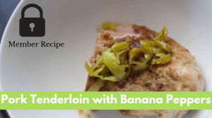 Pork tenderloin in a slow cooker with banana peppers