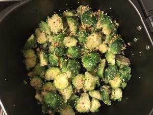Air Fryer Brussels Sprouts bariatric friendly recipe
