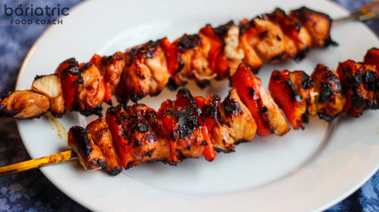 Barbecue Chicken Kebabs for weight loss surgery patients Bariatric Food Coach