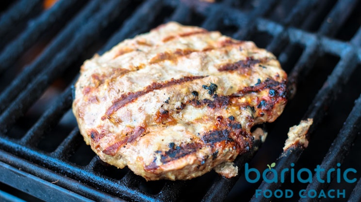 Sour Cream and Onion Burgers on a grill Bariatric Food Coach