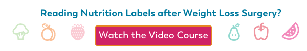 in site ad bariatric food coach reading nutrition labels after weight loss surgery