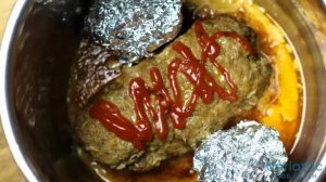Recipe step image for classic meatloaf in a crockpot on bariatric food coach