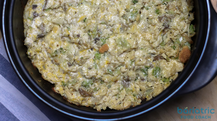 turkey broccoli cauliflower rice casserole premier access member recipe on bariatric food coach