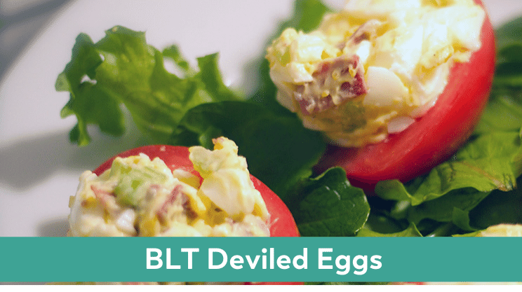 BLT deviled eggs