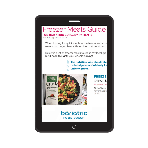 freezer meals guide for bariatric surgery patients