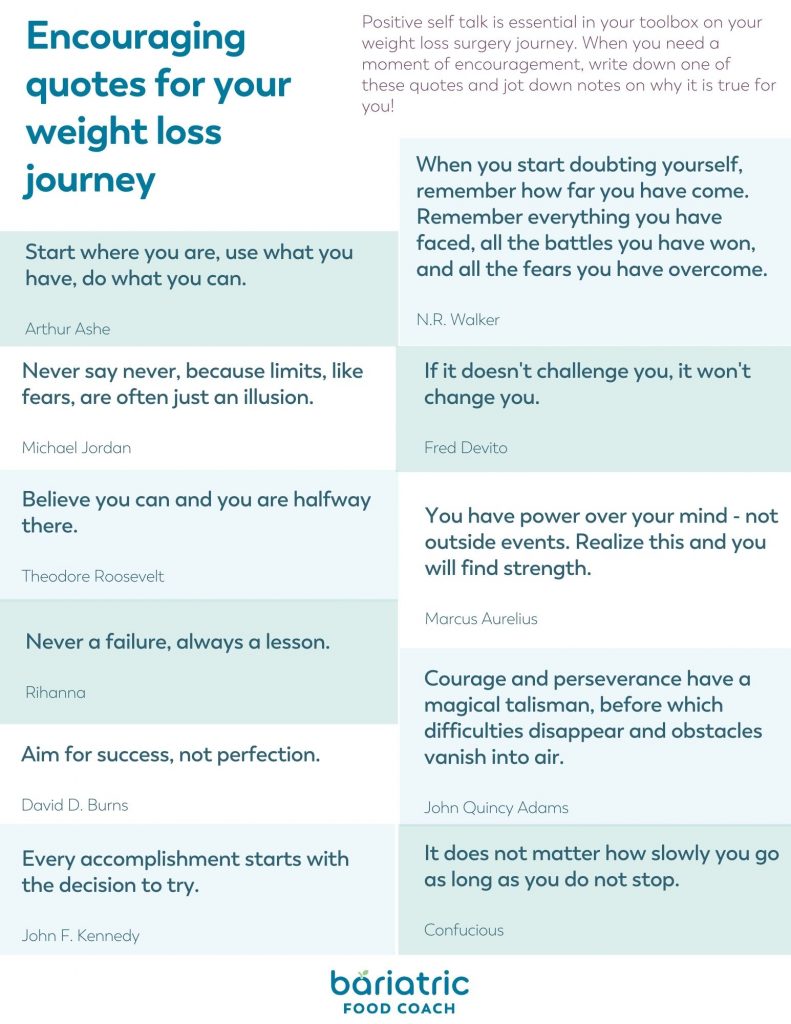 encouraging quotes for your weight loss surgery journey