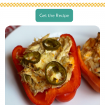 pinterest image for recipe white enchilada stuffed peppers