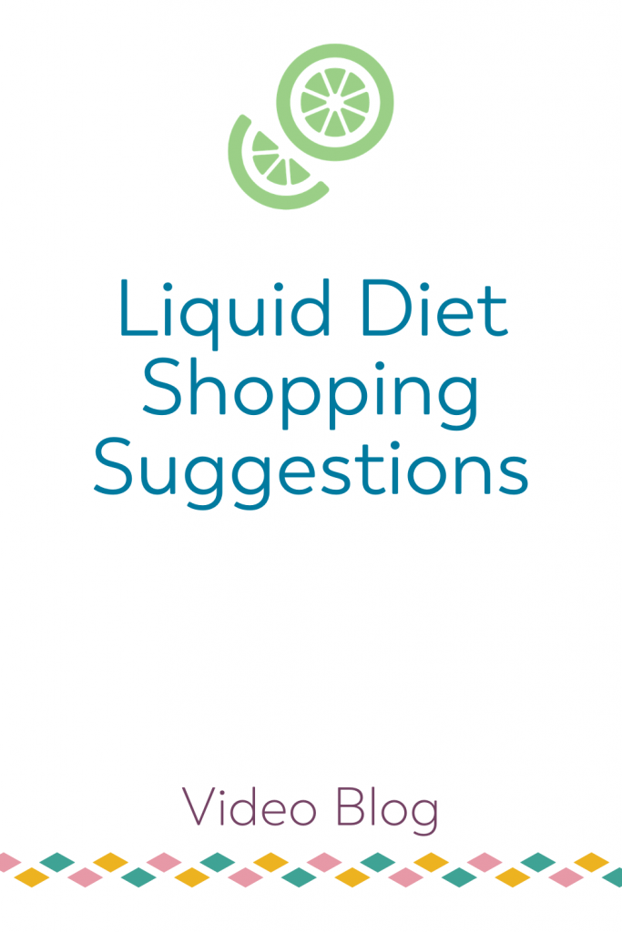 image for video blog liquid diet shopping suggestions