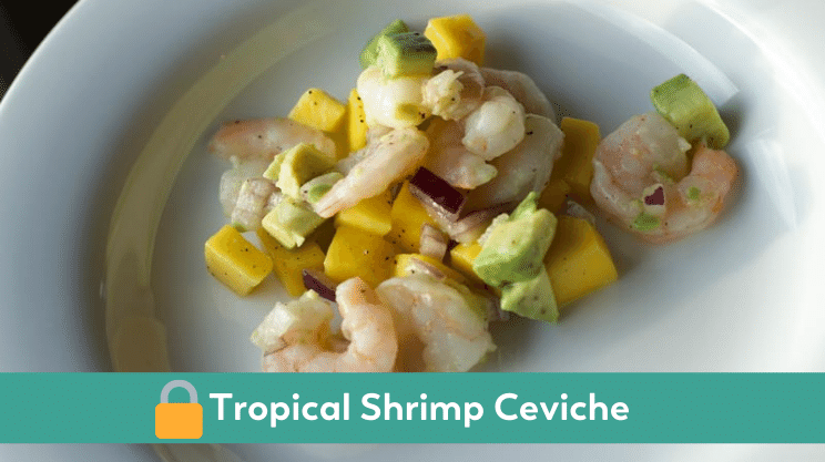 tropical shrimp ceviche bariatric lunch idea