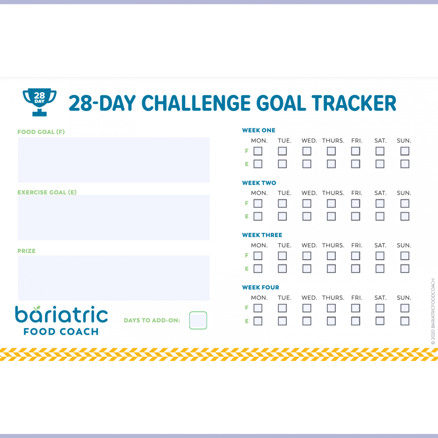 Goal Setting Winter 2022 Bariatric Food Coach