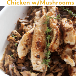 Pinterest Image Parmesan Thyme Chicken with Mushrooms