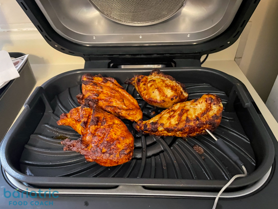 grilled barbecue chicken on a Ninja Foodi Smart XL grill