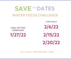 dates for winter 2022 focus challenge