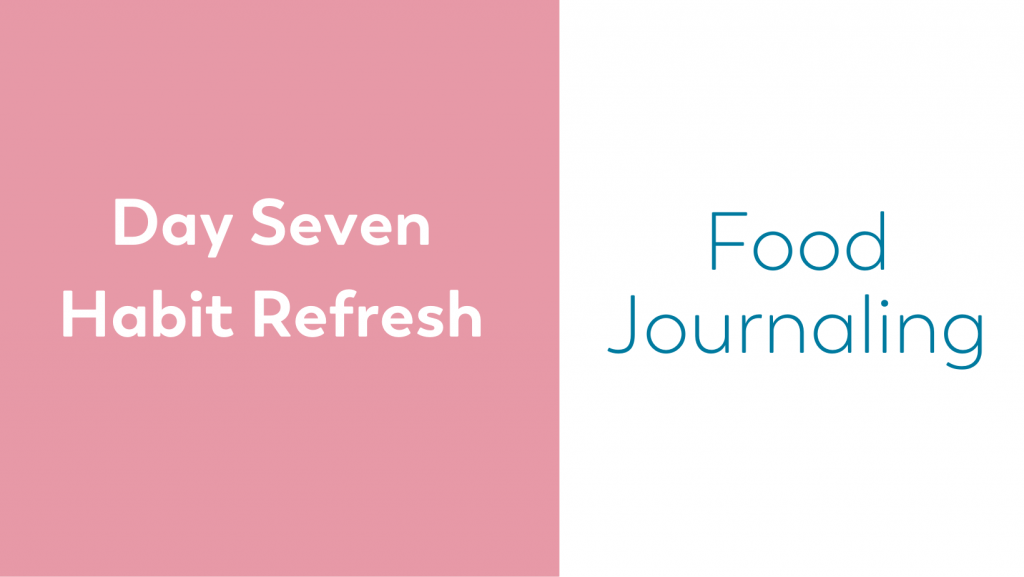 blog series 10 day habit refresh day 7 food journal