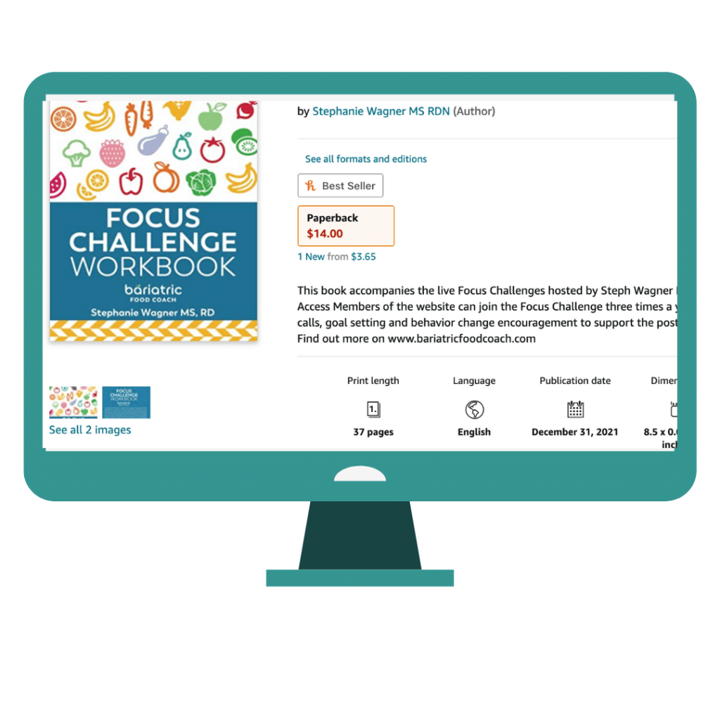 image focus challenge workbook on amazon bariatric food coach