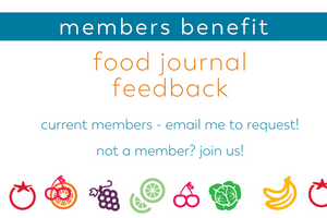 image members benefit food journal feedback