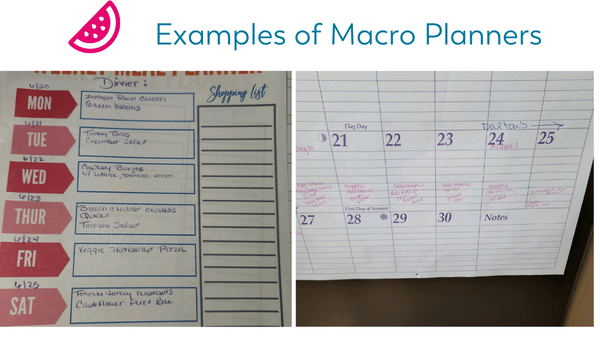 macro planners, meal planning styles