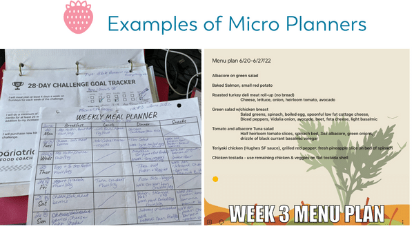 micro planners, meal planning styles